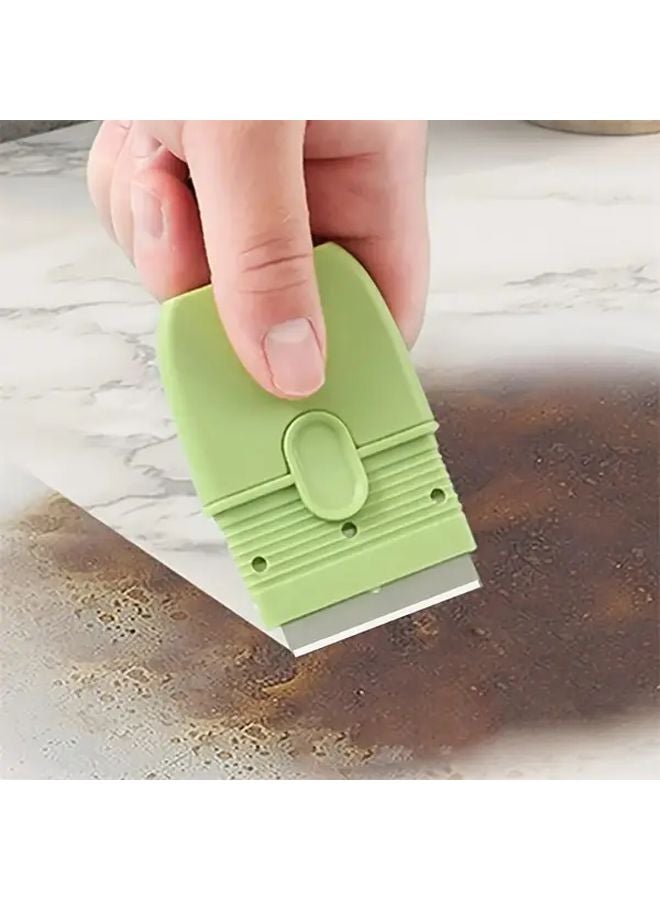 Green Dual Head Ceramic Scraper Portable Cleaning Tool For Tiles Walls Grout Removal - Image 2